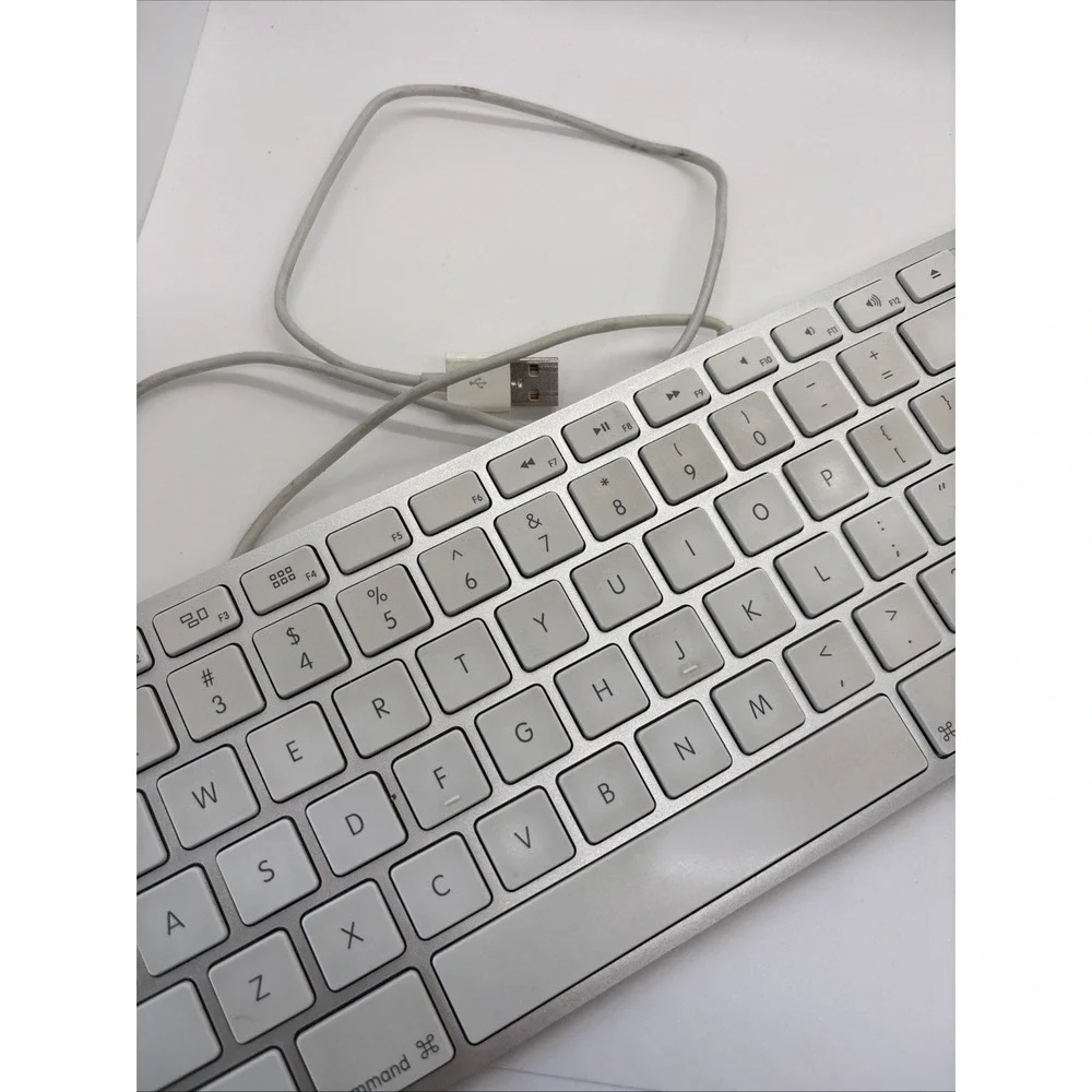 Apple A1243 Aluminum Wired Keyboard MB110LL/A🚀Full Size, Slim, Mac, Genuine OEM